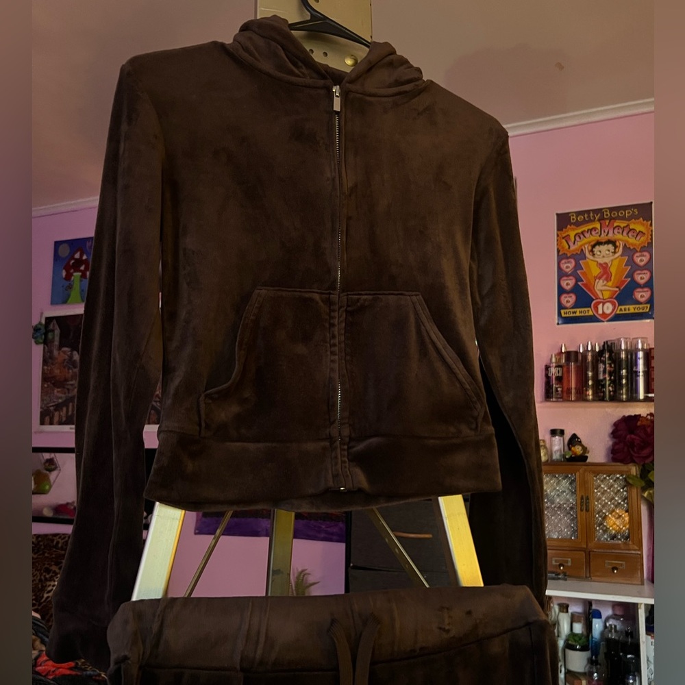 H&M tracksuit top its a fluffy material PERFECT condition. SELLING BOTTOMS TOO!!